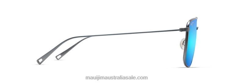 Aeko Polarized Aviator Sunglasses Maui Jim TVVRT19 Dove Grey/Blue Hawaii
