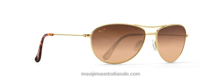 Baby Beach Polarized Aviator Sunglasses Maui Jim TVVRT328 Gold/HCL Bronze