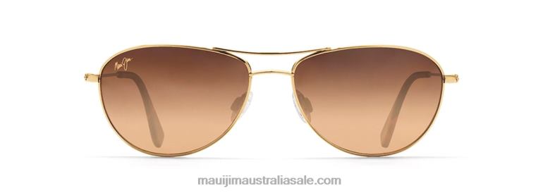 Baby Beach Polarized Aviator Sunglasses Maui Jim TVVRT328 Gold/HCL Bronze
