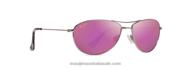 Baby Beach Polarized Aviator Sunglasses Maui Jim TVVRT332 Rose Gold/Sunrise
