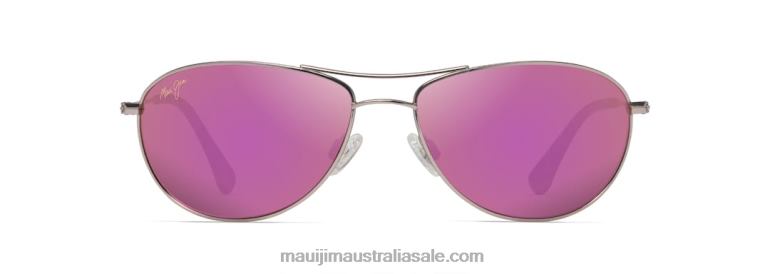 Baby Beach Polarized Aviator Sunglasses Maui Jim TVVRT333 Gloss Maple/Sunrise