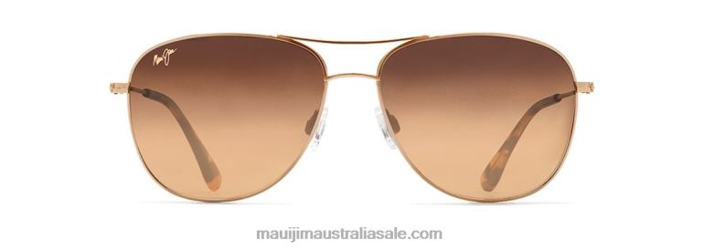 Cliff House Polarized Aviator Sunglasses Maui Jim TVVRT199 Gold/HCL Bronze