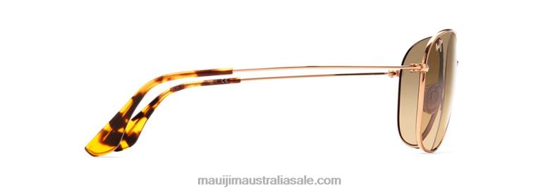 Cliff House Polarized Aviator Sunglasses Maui Jim TVVRT199 Gold/HCL Bronze