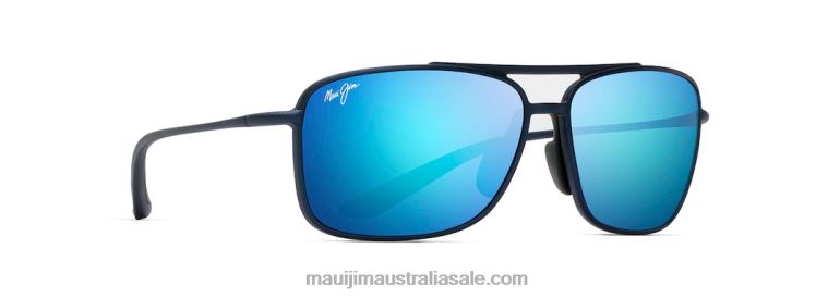 Kaupo Gap Polarized Aviator Sunglasses Maui Jim TVVRT164 Matte Blue/Blue Hawaii