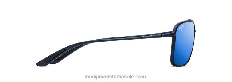 Kaupo Gap Polarized Aviator Sunglasses Maui Jim TVVRT164 Matte Blue/Blue Hawaii