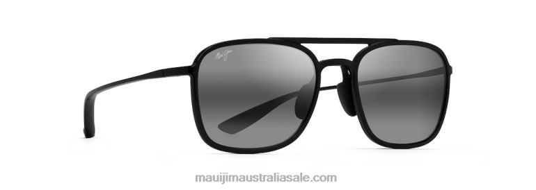 Keokea Polarized Aviator Sunglasses Maui Jim TVVRT103 Black/Neutral Grey