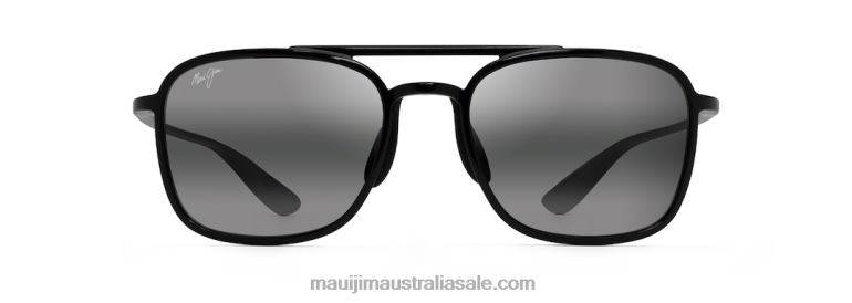 Keokea Polarized Aviator Sunglasses Maui Jim TVVRT103 Black/Neutral Grey