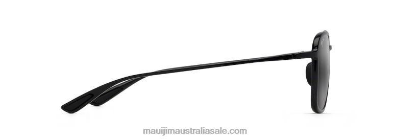 Keokea Polarized Aviator Sunglasses Maui Jim TVVRT103 Black/Neutral Grey