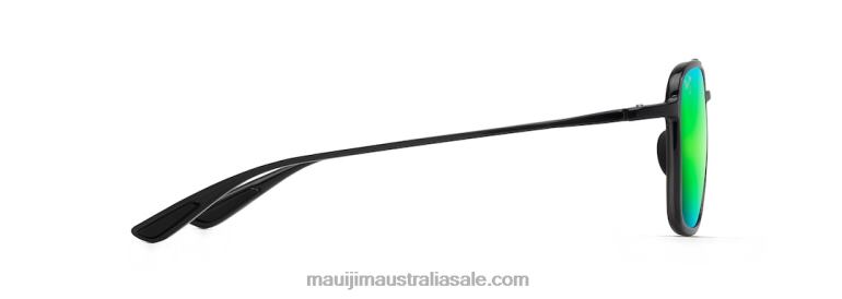 Keokea Polarized Aviator Sunglasses Maui Jim TVVRT105 Translucent Grey/Green