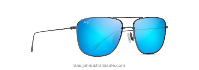 Mikioi Polarized Aviator Sunglasses Maui Jim TVVRT7 Dove Grey/Blue Hawaii