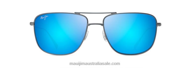 Mikioi Polarized Aviator Sunglasses Maui Jim TVVRT7 Dove Grey/Blue Hawaii