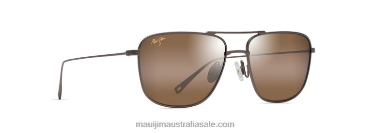 Mikioi Polarized Aviator Sunglasses Maui Jim TVVRT8 Satin Sepia/HCL Bronze