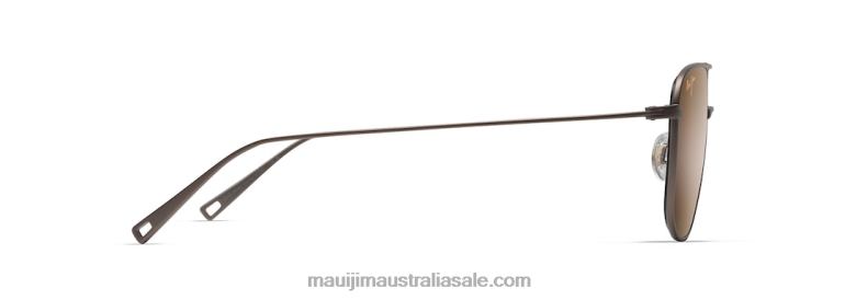 Mikioi Polarized Aviator Sunglasses Maui Jim TVVRT8 Satin Sepia/HCL Bronze