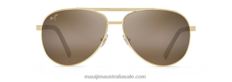 Seacliff Polarized Aviator Sunglasses Maui Jim TVVRT240 Gold/HCL Bronze