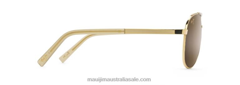 Seacliff Polarized Aviator Sunglasses Maui Jim TVVRT240 Gold/HCL Bronze