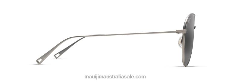 Walaka Polarized Aviator Sunglasses Maui Jim TVVRT10 Matte Titanium/Neutral Grey