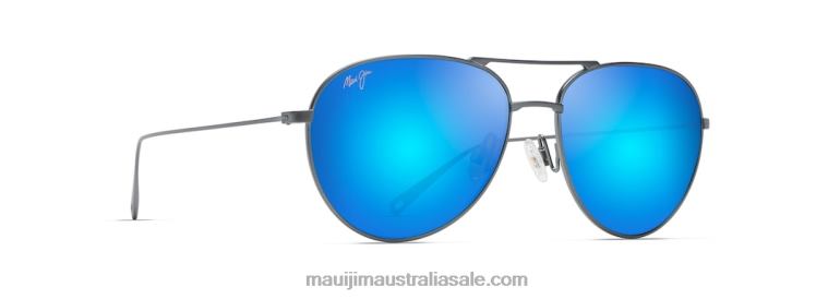 Walaka Polarized Aviator Sunglasses Maui Jim TVVRT11 Dove Grey/Blue Hawaii