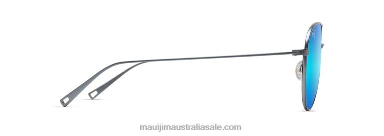 Walaka Polarized Aviator Sunglasses Maui Jim TVVRT11 Dove Grey/Blue Hawaii