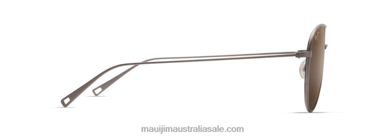 Walaka Polarized Aviator Sunglasses Maui Jim TVVRT12 Satin Sepia/HCL Bronze