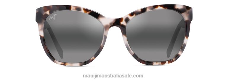 Alulu Polarized Cat Eye Sunglasses Maui Jim TVVRT45 White Tokyo Tortoise/Neutral Grey