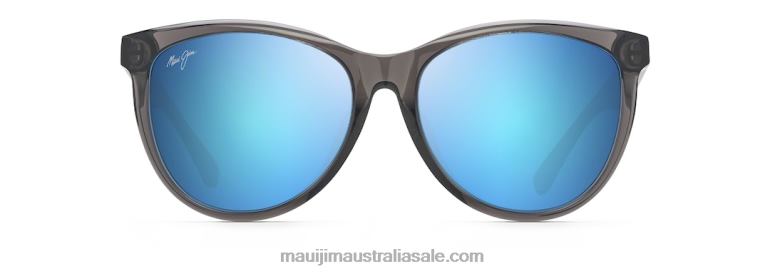 Glory Glory Polarized Cat Eye Sunglasses Maui Jim TVVRT229 Transparent Grey/Blue Hawaii