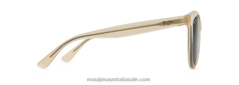 Glory Glory Polarized Cat Eye Sunglasses Maui Jim TVVRT231 Milky Almond/Neutral Grey