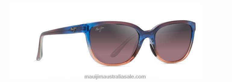 Honi Polarized Cat Eye Sunglasses Maui Jim TVVRT401 Sunset/Rose