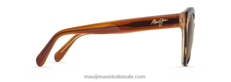 Kila Polarized Cat Eye Sunglasses Maui Jim TVVRT277 Cinnamon with Almond interior/HCL Bronze