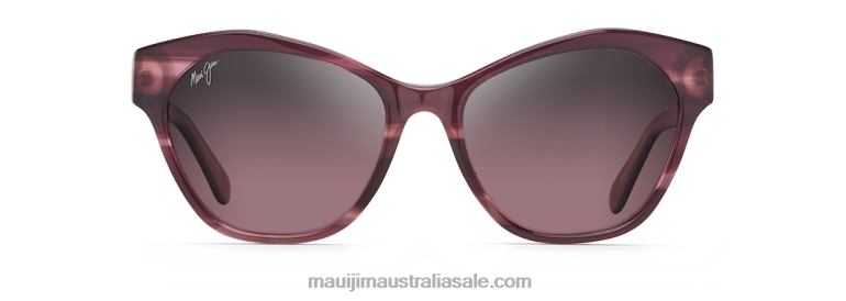 Kila Polarized Cat Eye Sunglasses Maui Jim TVVRT278 Plum with Dusty RoseInterior/Rose
