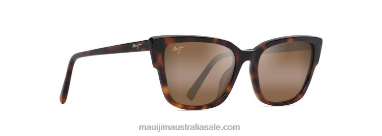 Kou Polarized Cat Eye Sunglasses Maui Jim TVVRT57 Tortoise/HCL Bronze
