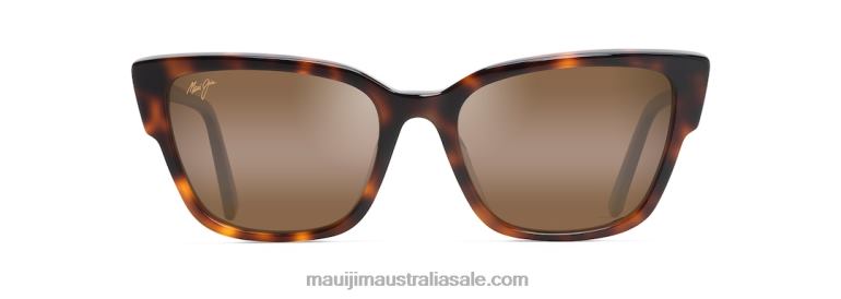 Kou Polarized Cat Eye Sunglasses Maui Jim TVVRT57 Tortoise/HCL Bronze
