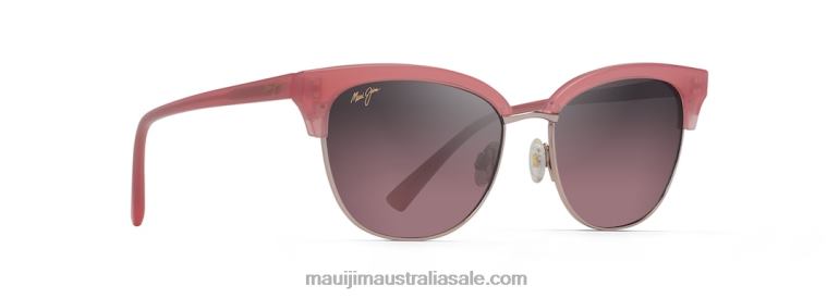 Lokelani Polarized Cat Eye Sunglasses Maui Jim TVVRT72 Bubblegum with Rose Gold/Rose