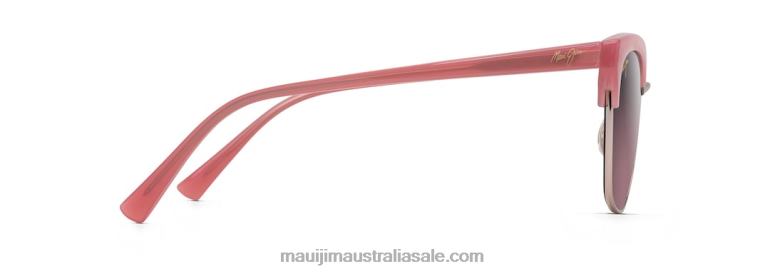 Lokelani Polarized Cat Eye Sunglasses Maui Jim TVVRT72 Bubblegum with Rose Gold/Rose