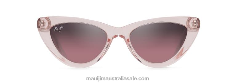 Lychee Polarized Cat Eye Sunglasses Maui Jim TVVRT17 Translucent Light Pink/Rose
