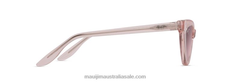 Lychee Polarized Cat Eye Sunglasses Maui Jim TVVRT17 Translucent Light Pink/Rose