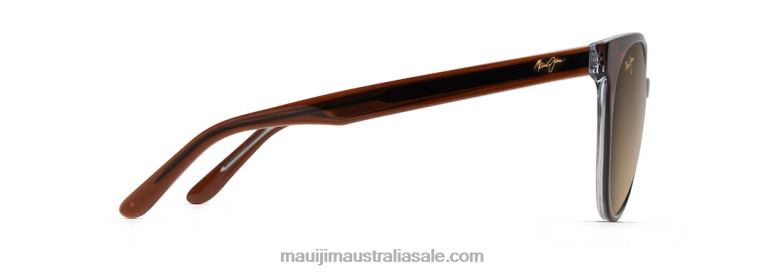 Mehana Polarized Cat Eye Sunglasses Maui Jim TVVRT98 Rootbeer with Crystal/HCL Bronze