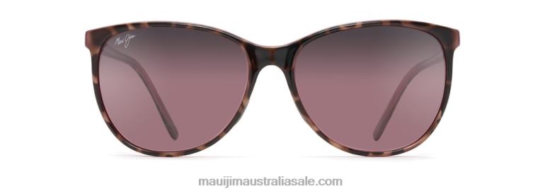 Ocean Polarized Cat Eye Sunglasses Maui Jim TVVRT403 Tortoise with Raspberry/Rose