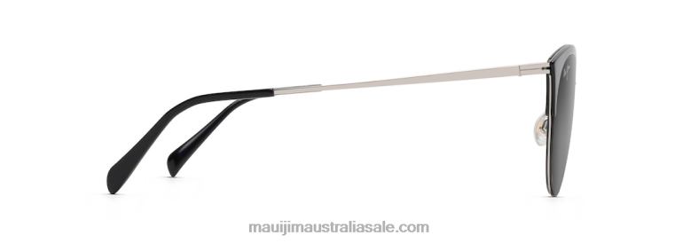 Olili Polarized Cat Eye Sunglasses Maui Jim TVVRT123 Black Gloss/Neutral Grey