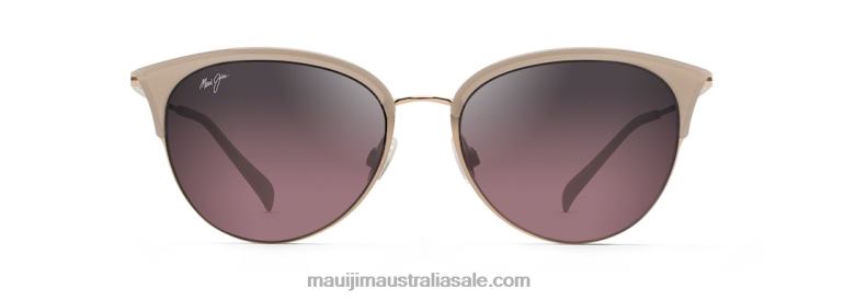 Olili Polarized Cat Eye Sunglasses Maui Jim TVVRT125 Milky Almond/Rose