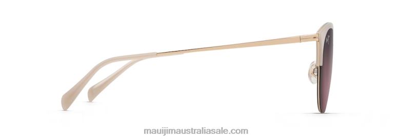 Olili Polarized Cat Eye Sunglasses Maui Jim TVVRT125 Milky Almond/Rose