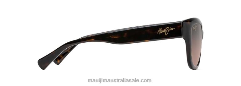 Plumeria Polarized Cat Eye Sunglasses Maui Jim TVVRT398 Dark Tortoise/Rose