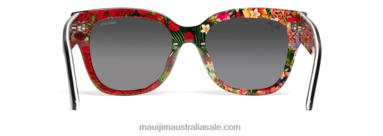 Siren Song Polarized Cat Eye Sunglasses Maui Jim TVVRT249 Black with Manchester/Dual Mirror Silver to Black