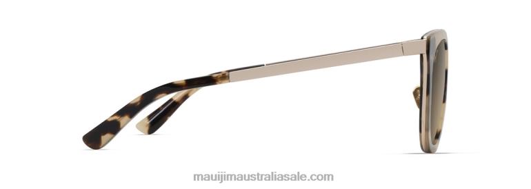 Wood Rose Polarized Cat Eye Sunglasses Maui Jim TVVRT53 Tokyo Tortoise with Gold/HCL Bronze
