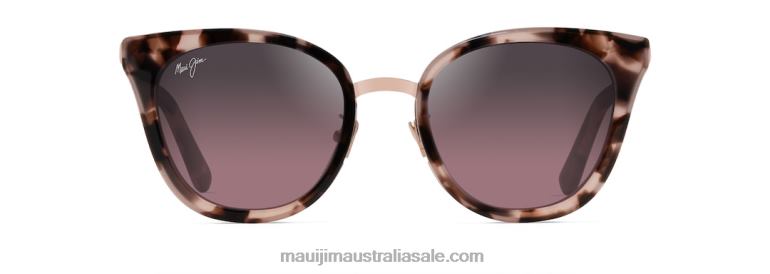 Wood Rose Polarized Cat Eye Sunglasses Maui Jim TVVRT54 Pink Tortoise with Rose Gold/Rose