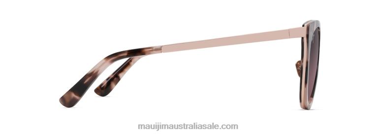 Wood Rose Polarized Cat Eye Sunglasses Maui Jim TVVRT54 Pink Tortoise with Rose Gold/Rose