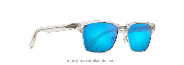 Kawika Polarized Classic Sunglasses Maui Jim TVVRT185 Crystal/Blue Hawaii