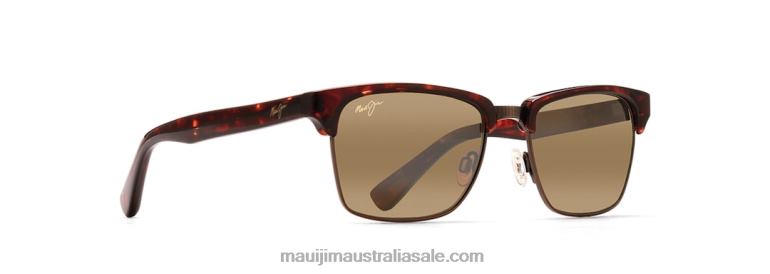 Kawika Polarized Classic Sunglasses Maui Jim TVVRT189 Tortoise with Antique Gold/HCL Bronze
