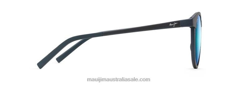 Kiawe Polarized Classic Sunglasses Maui Jim TVVRT235 Dark Navy Stripe/Blue Hawaii