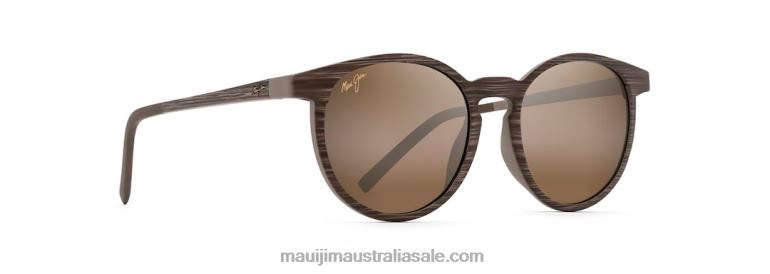 Kiawe Polarized Classic Sunglasses Maui Jim TVVRT236 Brown Stripe/HCL Bronze