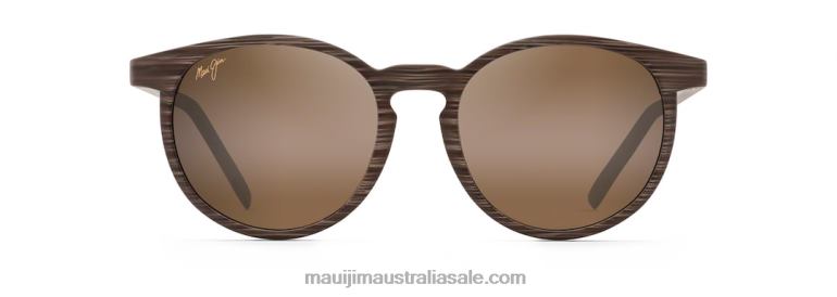 Kiawe Polarized Classic Sunglasses Maui Jim TVVRT236 Brown Stripe/HCL Bronze